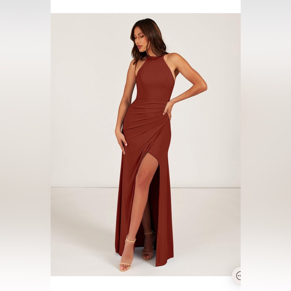 Azazie Terracotta Bridesmaid Dress